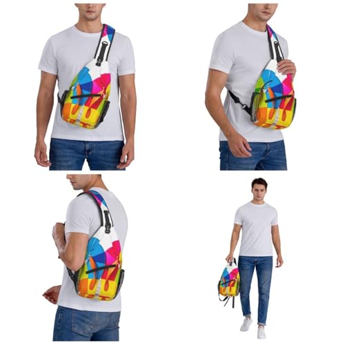 Bolso cruzado de pecho estilo sling para hombre y mujer miniatura 7