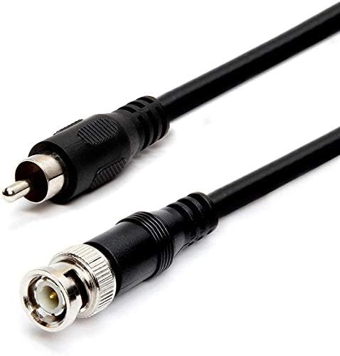 bnc cable for security camera Video Cable, Black, BNC Male to RCA Male Coaxial Cable, BNC to RCA Connector Cable -Black 1.5 Meter