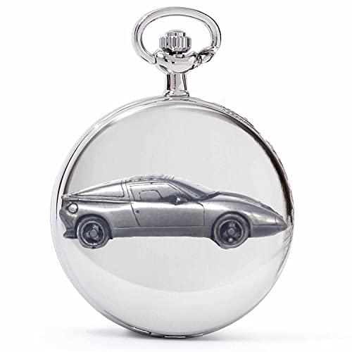 Montre de gousset Saab EV1 finition étain et argent poli pour homme