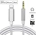 Produktbild Auto AUX Kabel für iPhone, Audiokabel Aux Kabel auf 3.5mm Premium Audio für iPhone 11/11 Pro/11 Pro Max, 7/7 Plus, 8/8 Plus/X/XS/XS Max/XR, iPad, Auto-Stereoanlagen, Lautsprecher, Kopfhörer-Silber