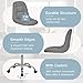 VECELO Height Adjustable Business Task Chair - Comfortable Padded Faux Leather Office Chair, Premium Craftsmanship, Rolling Swivel Desk Chair for Home Office Conference Room-Grey