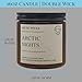Arctic Wicks Handcrafted Candles | Non Toxic Coconut Beeswax Candles 16oz Double Wick | 100% USDA Certified Biobased, Handmade, Premium Waxes, Non-Toxic (Arctic Nights, 16oz Amber Jar)