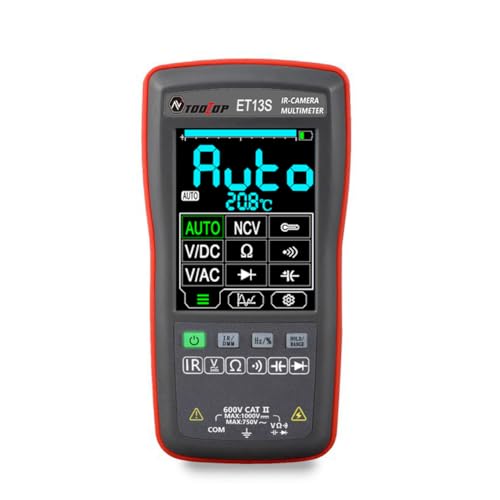 ET13S 2in1 Thermal Imager Multimeter 192 * 192 IR Resolution 10000 Counts Multimeter 2.8-inch Touchscreen -20? to 550? Temperature Measurement IR-Camera with Auto Test Hot Tracking PC Analysis 5