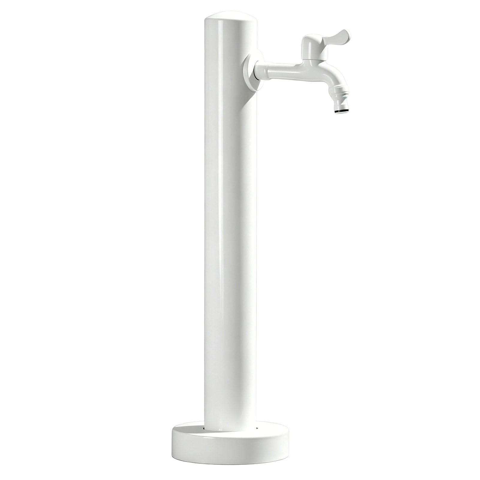 Junvstor White Vertical Square Garden Water Column Yard Hydrant, Outdoor Faucet Garden Tap Standing Spigot Decorative Water Fountain Yard Hydrant For Patio Farm Pasture Backyard(,60Cm/23.6In,Style 1)