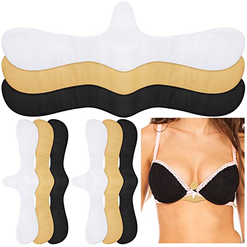 Boyiee 9 Pcs Cotton Bra Liners for Sweat Rash Liners Under Breasts Sweat Absorber Pads for Women Female