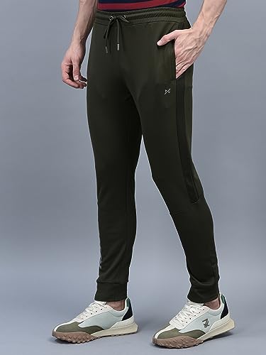 Image of Force NXT Black Jogger for Men Pack of 1 | Men's Dry Fit Active Wear Pants | Stretchable Lowers with Zipper Pockets | Anti Odour Jogger Pant for Gym, Yoga and Sports
