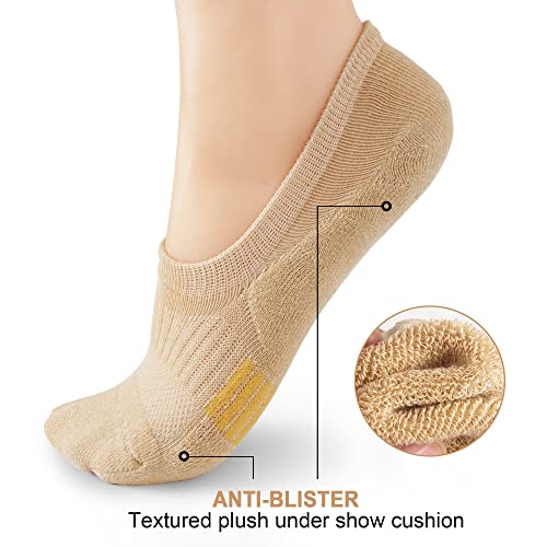 Image of Gonii Womens No Show Socks Athletic Ankle Socks Cushioned Running Low Cut | Breathable fabric, Reinforced toe heel, Thick sole pad, Anti-slip heel grip, Sweat-wicking, Anti-shrink, Sport & casual wear