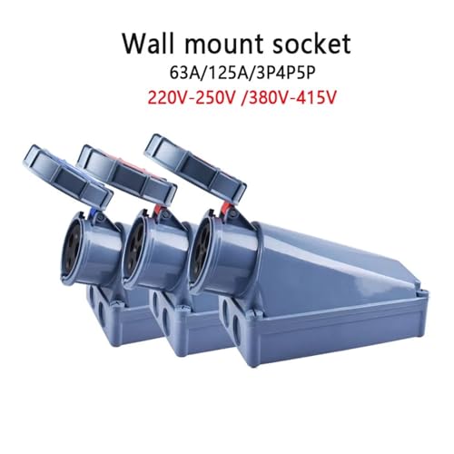 Enchufe industrial 125A 5P hermético IP67 para evitar fallos de corriente 6