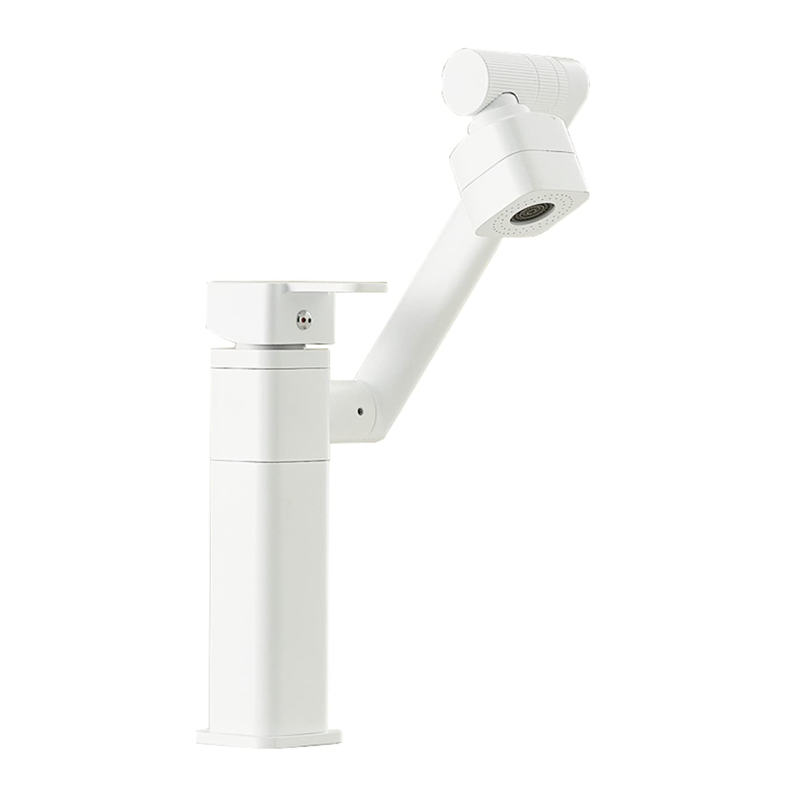 Robinet de lavabo pivotant blanc mitigeur moderne laiton