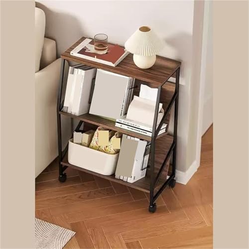 Mobile Stora - Carrito con ruedas - Estantería industrial de metal y estantería con diseño de estantes abiertos, estante versátil para sala de estar, mesa auxiliar
