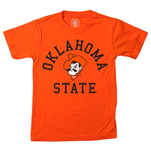 Wes and Willy NCAA Kids S/S Organic Cotton Tee Shirt Oklahoma State Cowboys Orange Crush S