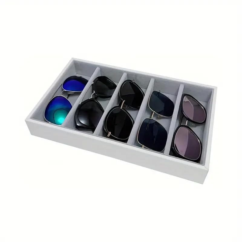 Image of 6 Sunglass /Watch Velvet Jewelry Drawer Organizer Tray Stackable Tray