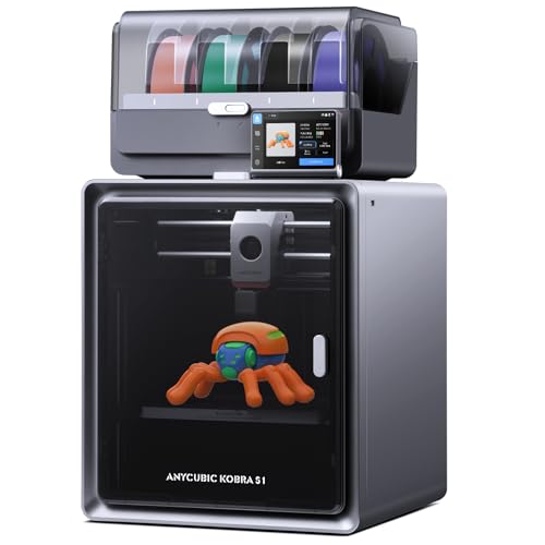 Anycubic Multicolor 3D Printer, Kobra S1 Combo Core XY Stable Structure with Sealed Printing High...