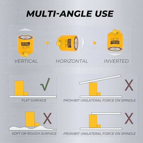 Image of 50T Hydraulic Cylinder Jack Ram, 2 inch Stroke Single Acting Hydraulic Jack Lifting Cylinder RSC-501 Automatically Porta Power Jack for Shipbuilding, Machinery, Construction