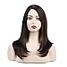 FORCUTEU Brown Medium Length Wig Synthetic Fiber Side Part Layered Wig Shoulder Length Women's Wig Heat Resistant Natural Looking