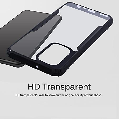 Image of Jkobi Back Cover Case for Xiaomi Redmi K40 (Crystal Glass Back | Camera Protection | Shockproof Bumpers | Professional Black)