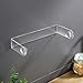 ZUNTO Acrylic Paper Towel Holder - Adhesive Paper Towel Roll Holder Under Cabinet, Clear Plastic Wall Mounted Paper Towel Rack for Kitchen, Frees up Counter Space