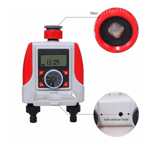 Temporizador de agua de 2 salidas con programador digital impermeable 4