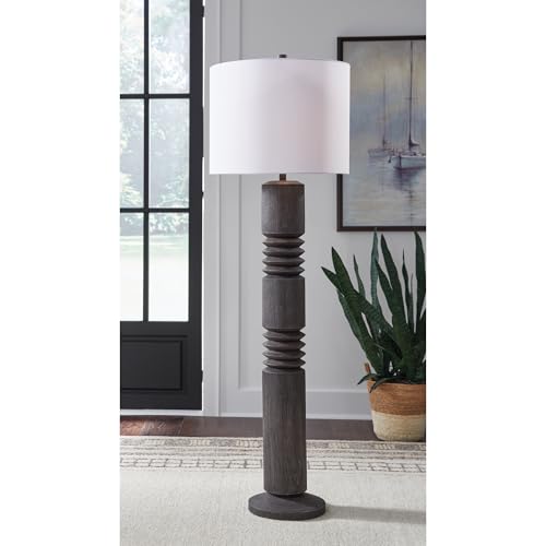 Signature Design by Ashley Fainwell Contemporary Polyresin Floor Lamp with 3-Way Switch, Black by Signature Design by Ashley - Image 2