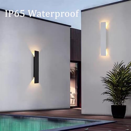 Appliques murales extérieures à LED éclairage haut bas longues bandes secteur