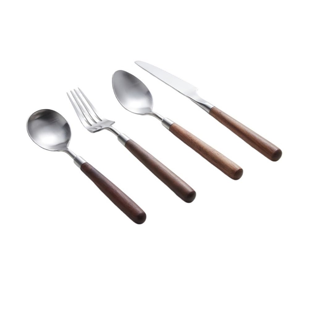 Ensemble de vaisselle occidentale trois pièces avec couteau fourchette cuillère