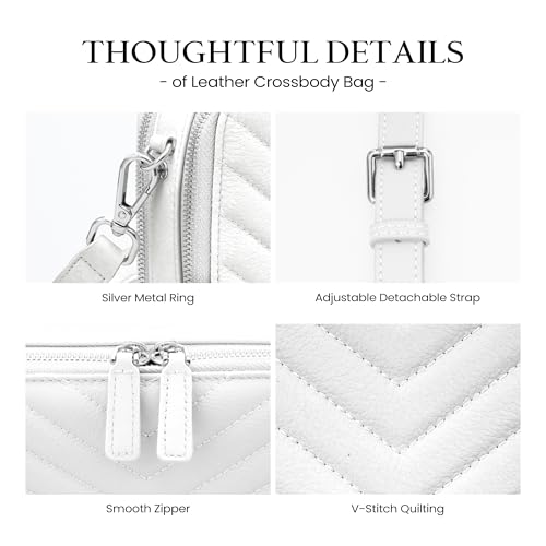 Image of befen Genuine Leather Crossbody Bags for Women, RFID Leather Purses