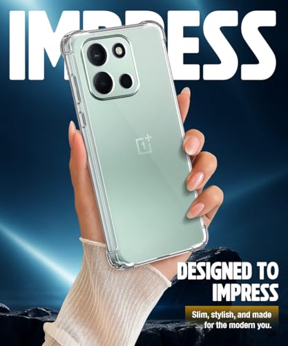 Image of WOW IMAGINE Clear Back Cover Case for 1+ OnePlus Nord 6 5G | Shockproof Soft TPU Case | Cushioned Edges for Ultimate Protection Back Cover Case - Transparent