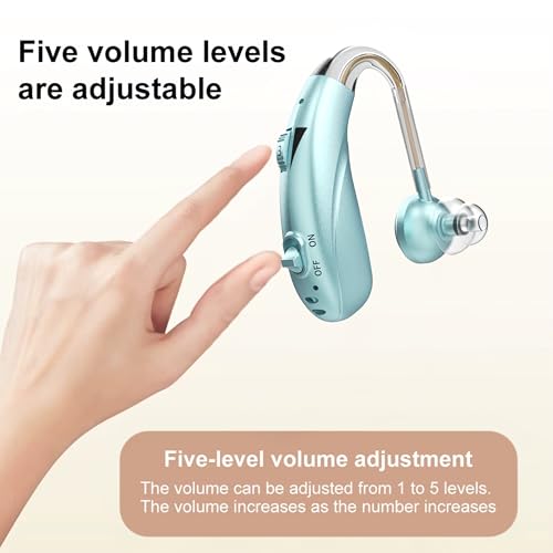 Image of FASTWELL F28-2 Unit for Both Ear Digital Advanced Rechargeable Hearing Aid for Adults with Hearing Loss | |Digital Noise Reduction | (Azure-Pair) | 1-Year Warranty