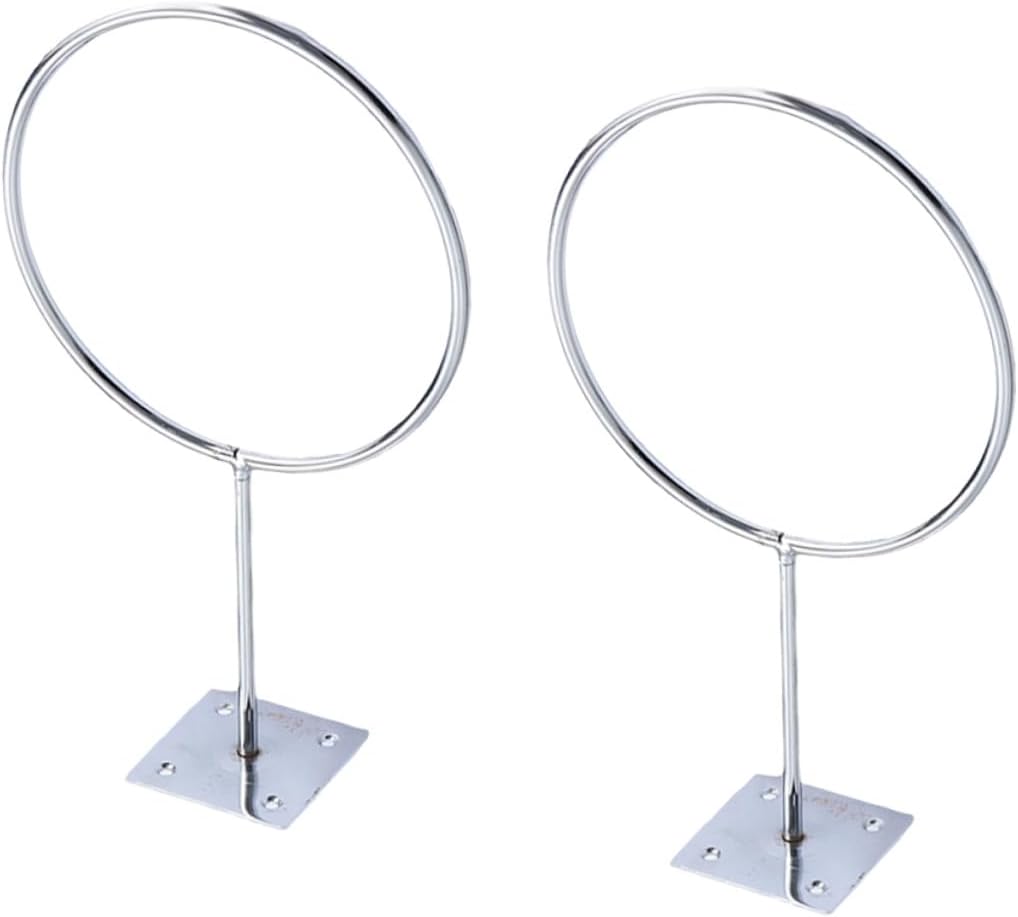 2PCS Stainless Steel Wall Mount Ball Rack Holder for Basketball Soccer Football Volleyball Fitness Balls Storage Organizer for Garage Home Gym Office