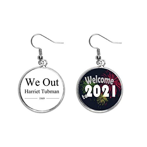 Pendientes con cita de Harriet Tubman hipoalergénicos talla M
