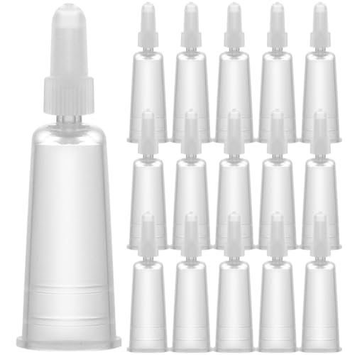 Beavorty 50Pcs Ampule Tips Replacement Liquid Dispensing Applicator Tips for Small Ampule Bottles Precise Mini Ampoule Handguard Drip Cover 1.73X0.51X0.51In