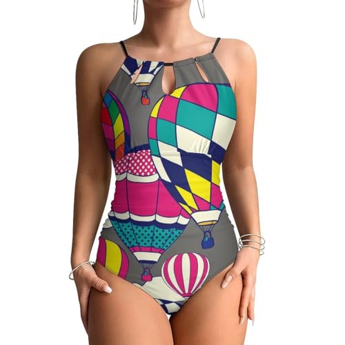 Maillots de Bain Une Pièce Femme Montgolfière Gainant et Ventre Plat
