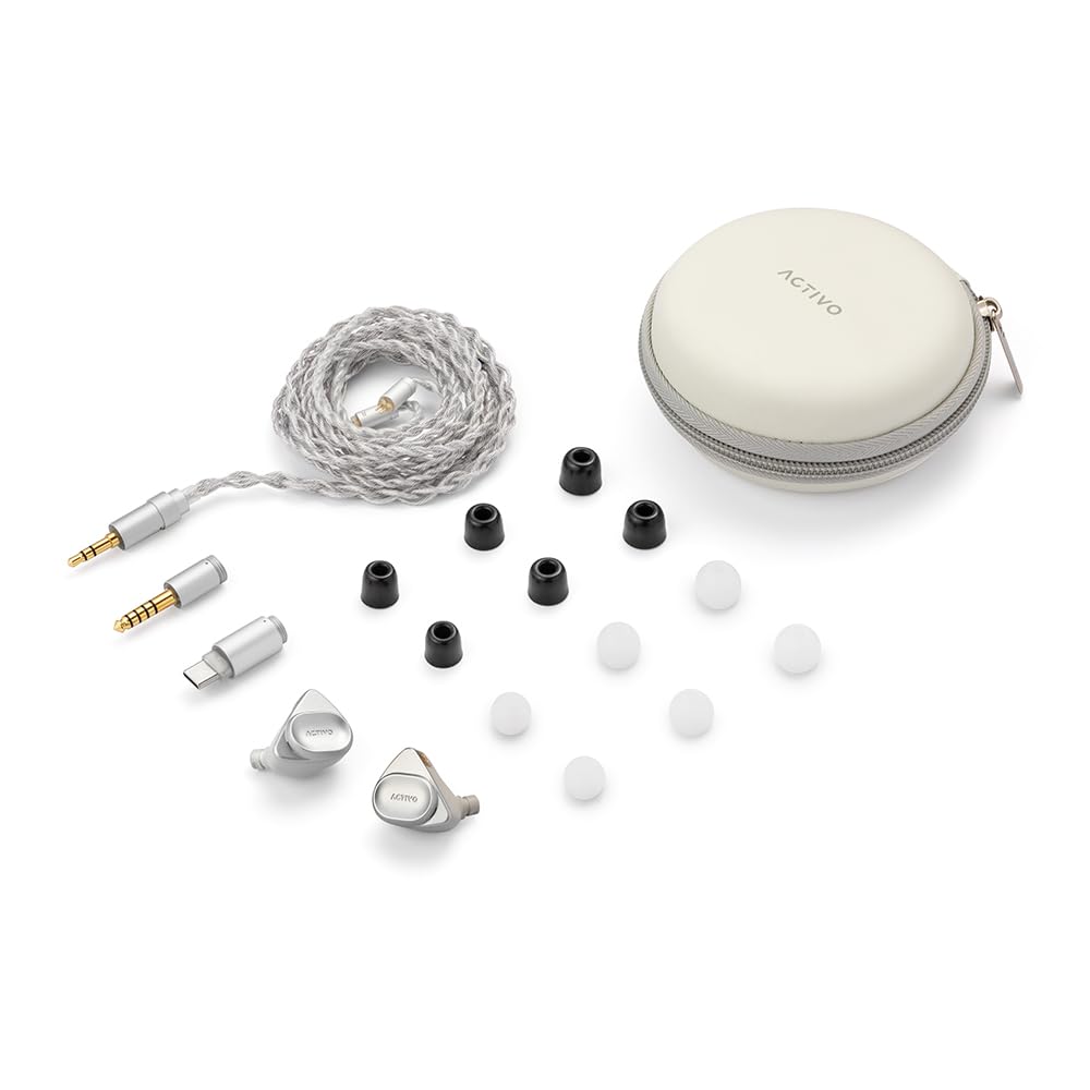 ACTIVO VOLCANO イヤホン IEM トリプルダイナミックドライバー Amazon.com: Activo Volcano Triple Dynamic Driver In-Ear Headphones