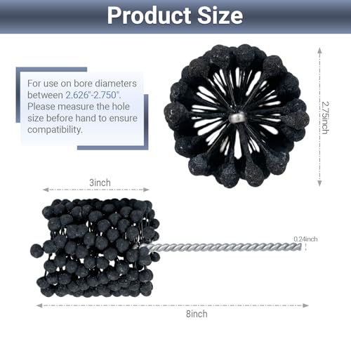 Image of Cylinder Hone, 240 Grit Silicon Carbide, 2 3 /4 inch (69.9mm) Diameter Ball Hone
