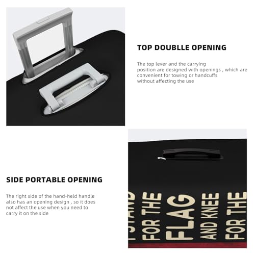 Travel Luggage Cover Vintage I Stand For The Flag I Kneel For The Cross Fashion Washable Baggage Suitcase Protector Fit For Luggage X-Large4