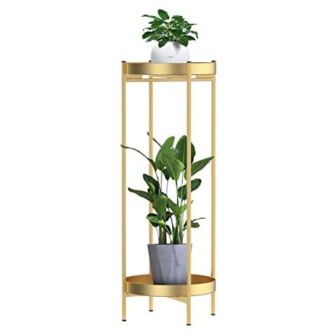 Plant Stand,2 Tier Metal Outdoor & Indoor Potted Flower Stand Display Shelf for Home, Garden, Patio, Plant Lovers Cover
