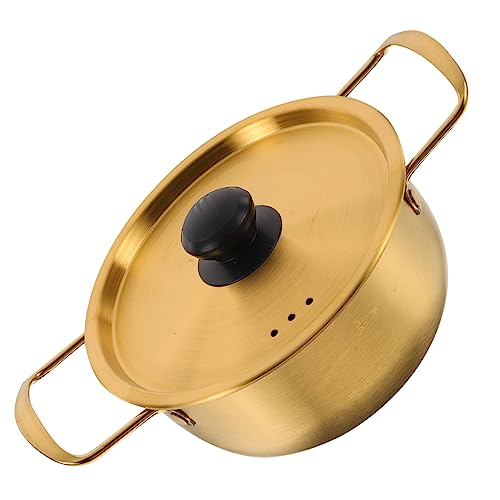 Cabilock Kitchen Pot Stainless Steel Noodle and Soup Pot with Lid Lightweight and Portable Cookware for and Storage Ergonomic Handle for Comfort