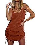 AI'MAGE Women's Beach Cover Ups Crochet Bathing Suit Coverup Summer Backless Swimsuit Cover-ups with Drawstring
