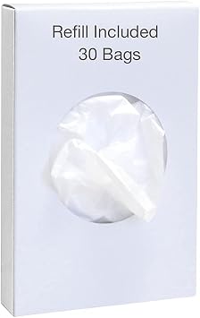 Feminine Hygiene Disposal Bag Dispenser with Refill Bags Sanitary Napkin & Tampon Disposal System for Restrooms, Chrome