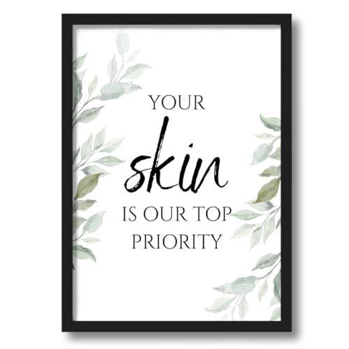 Image of ArtAction Skincare Quote Wall Frame Poster | Wall Decor for Clinic, Salon, Spa | A4 Size | Framed Beauty Quote Poster | Aesthetic Dermatology Decor Gift for Estheticians & Specialists