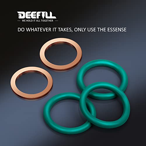 Image of (15Pcs) M12 Oversize Piggyback Oil Drain Plug Copper Crush Washers Seal Ring Gaskets DFL-037DP