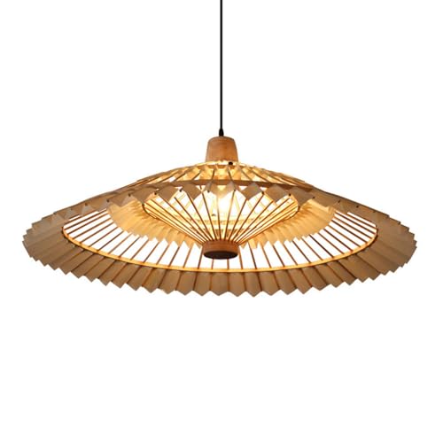 Lustre parapluie en bambou style chinois pour salon et ferme