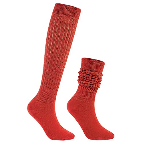 Image of Zando Slouch Socks for Women - 80s 90s Knee High Scrunch Socks Soft Long Stacked Boot Sock Warm Winter Sock Daily Wear