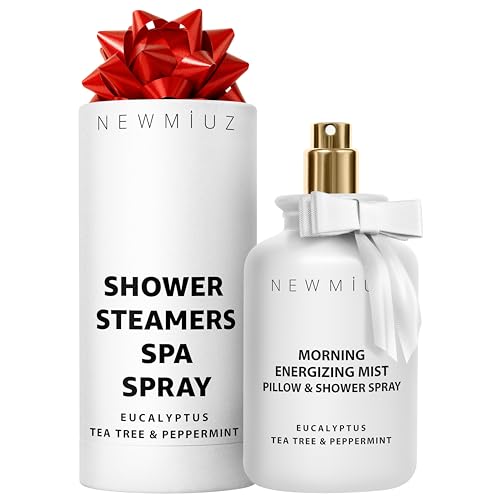 Energizing Shower & Pillow Spray Peppermint Eucalyptus Tea tree Essential Oils Natural Fast Acting Aromatherapy Mist for Relaxation Calming Stress Clear Sinus Cooling Relief Luxury Self care Gift