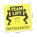 Anneome 100pcs Team Lift Caution Signs Safety Warnings Labels Smooth Surface for Industry