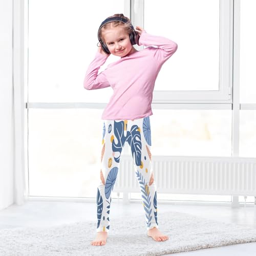 Toddler Girls Leggings Printed Yoga Pants Leggings Shell Plants Leafs for Kids4