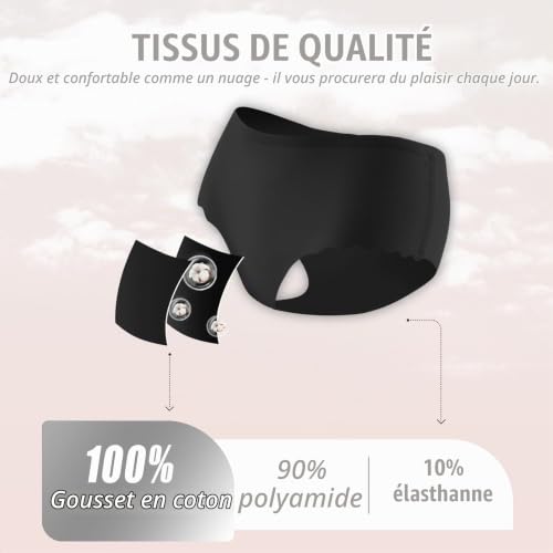 Sth Big Culotte sans Couture Femme Invisible Taille Haute Slip sous Vetements Feminins Womens Underwear Hipster Bikini Culottes Lot de 6 – vue 3