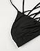Choco Mocha Triangle Strappy Bralette for Women Unpadded Bra Black M