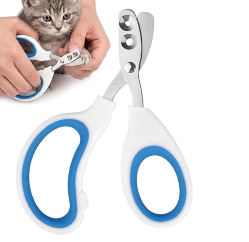 Cortauñas Gatos, Profesional de Acero Inoxidable, Corte Limpio sin Astillas, para Gatos, Perros, Conejos y Mascotas Pequeñas de corta uñas gato (Oscuro Azul, Pequeños Animales)