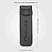 STONLI® Cut Throat Razors - Straight Razor with Matte Black Finish Professional Barber Razor - Premium Quality Single Blade Shaving Razor for Moustache and Beard - Pouch Included (Black & Gold)